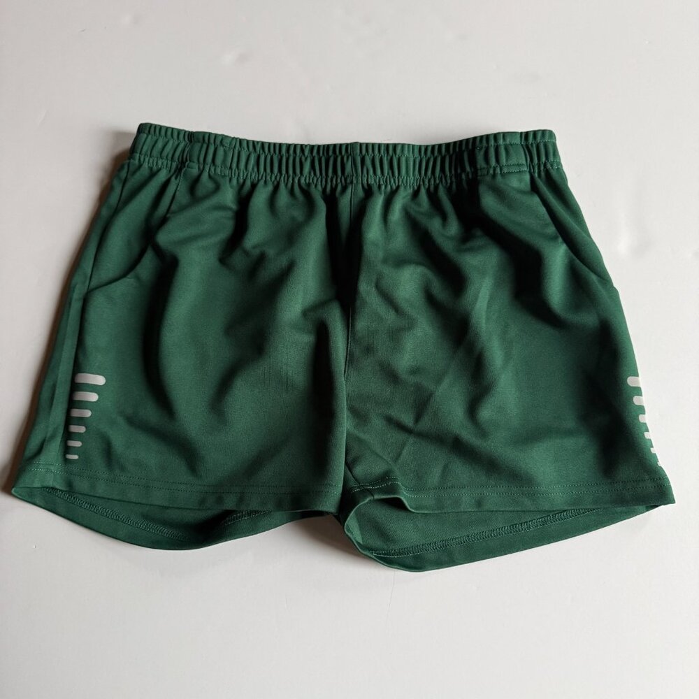 SHEIN Green Athletic Reflective Running Shorts - Men's MMedium